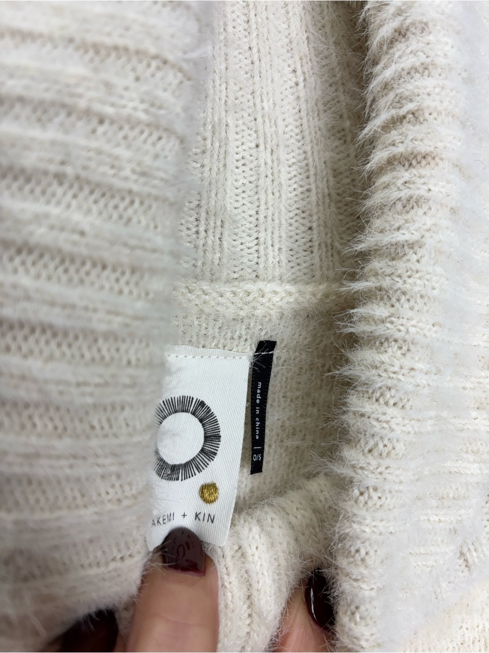 Anthropologie Falling Snow Ruffled Poncho Akemi + Kin O/S - Picture 4 of 6